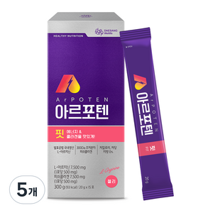 대상웰라이프 정품 아르포텐 아르지닌 핏, 300g, 5개