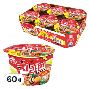 오뚜기 진라면 매운맛 용기 110 g, 60개