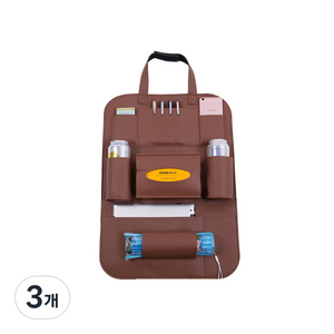 앤 차량 레더 시트포켓 브라운, 3개