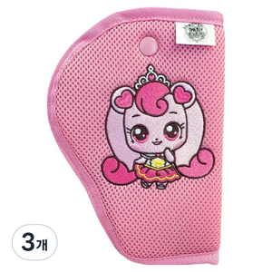 카이프 캐치티니핑 어린이 안전벨트 높이조절 패드, 핑크, 3개