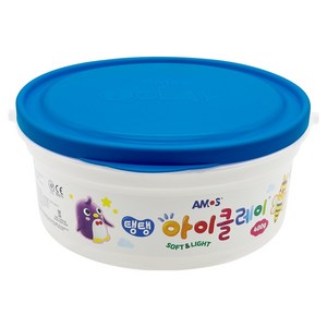 아모스 아이클레이 대용량 유아용 점토, 리필(파랑), 400g, 1개