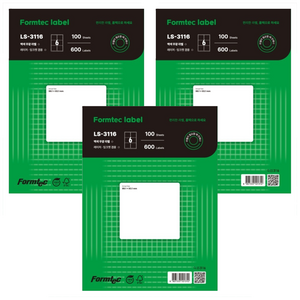 폼텍 물류관리용 LS-3116 라벨지, 6칸, 300개