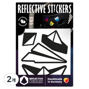 REFLECTIVE BERLIN 반사스티커 Decal Paper Fold, BLACK, 2개