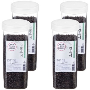 월드그린 싱싱영양통 검정 찰흑미, 1kg, 4개