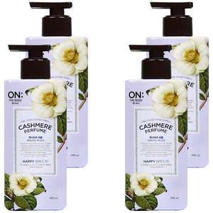온더바디 캐시미어 퍼퓸 해피브리즈 바디로션 꽃향, 400ml, 4개