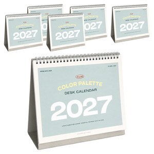 아이코닉 2027 팔레트 데스크 캘린더 탁상 달력 스케줄러, 혼합색상, 6개