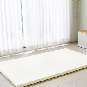 메이튼 항균 베이비 틈새없는 제로갭 2단 폴더매트, 라이트크림