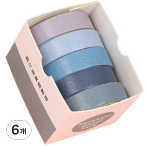 라이프백 장식 종이 테이프 10mm x 2m 5p, 랜디3, 6개