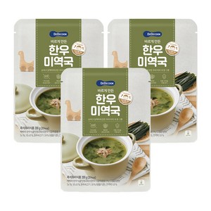 베베쿡 유아용 바르게 만든 한우 미역국, 200g, 3개