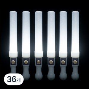 파티공구 LED 응원 야광 막대봉, 화이트, 36개