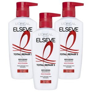 로레알파리 엘세브 토탈 리페어 5 샴푸 멜론 프루티 플로럴, 400ml, 3개