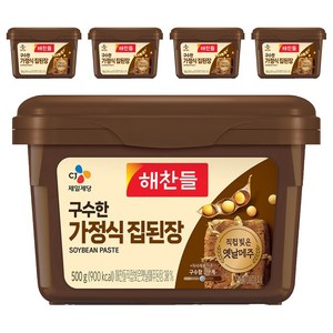 해찬들 구수한 가정식 집된장, 500g, 5개
