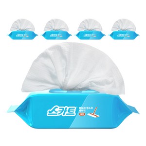 스카트 물걸레 청소포 베이직 대형 30매, 5개
