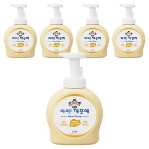 아이깨끗해 항균 폼 핸드솝 순 보송보송 파우더향, 490ml, 5개