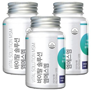 브이솔 바이탈 솔루션 엠에스엠, 120정, 3개