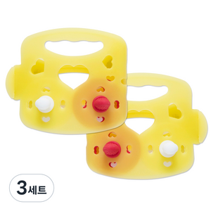 하이비 아카유 실리콘 치발기 2p 세트, 단품, Yellow, 3세트