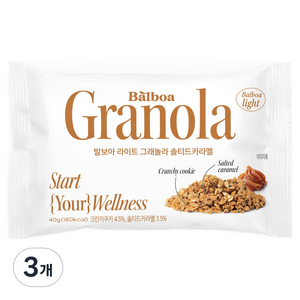 발보아 그래놀라미니 솔티드카라멜, 3개, 40g