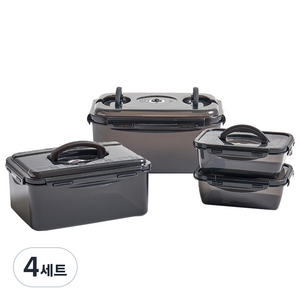 이지앤프리 모던 김치통 2호 세트, 4세트, 1.4L, 4.7L, 8.0L