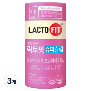락토핏 슈퍼슬림 30p, 60g, 3개