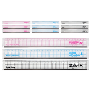 아이비스 컬러 스틸 플러스 직자 30cm, 핑크+블루+블랙, 12개