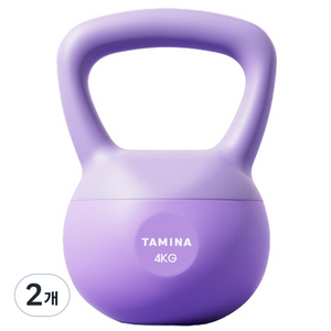 타미나스포츠 프리미엄 말랑말랑 케틀벨, 퍼플, 4kg, 2개
