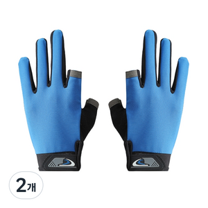 팅올 핑거 아웃 낚시 장갑, 블루, 2개