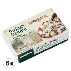 코스카 터키쉬딜라이트 젤리 피스타치오, 6개, 125g