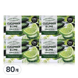온더바디 수퍼보타닉 비누 오이 앤드 라임향, 80g, 80개입