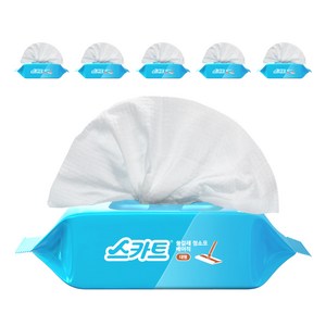 스카트 물걸레 청소포 베이직 대형 30매, 6개