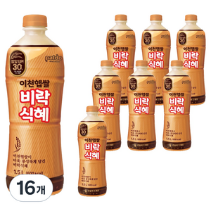 팔도 이천햅쌀 비락식혜, 16개, 1.5L