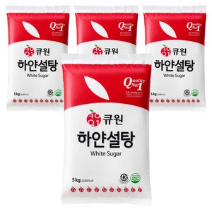 큐원 하얀 설탕, 5kg, 4개
