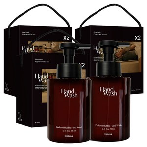 헤트라스 퍼퓸 버블 고보습 산양유 핸드워시 선물세트 호텔우드, 515ml, 6개