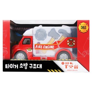 타이거 소방 구조대 자동차 완구, 혼합색상, 1개