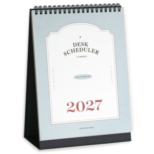 아이코닉 2027 데스크 스케줄러 탁상 달력, 혼합색상, 1개