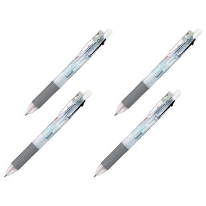 제브라 사라사 멀티펜 0.5mm 3+S, 투명, 4개