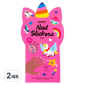 오마이 여아용 네일 스티커 릴리 200p 세트 NAIL01, 혼합색상, 2세트
