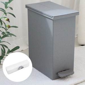 프로메이드 모드 양문형 무소음 페달 휴지통 종량제 호환 20L, 웜그레이