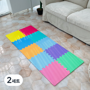 손할매 PE 색동 무지 유아퍼즐매트 10p, 랜덤발송, 2세트