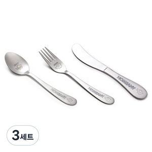 홈애니 국산 아동 양식기 세트 스푼+포크+브래드나이프, 코끼리, 3세트