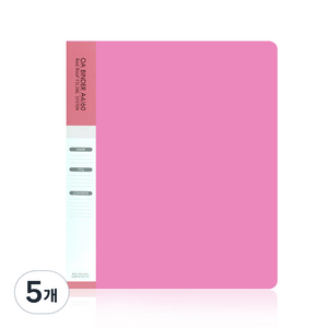 빅드림 A4 60매 OA 클리어바인더 속지추가 가능 화일, 핑크, 5개