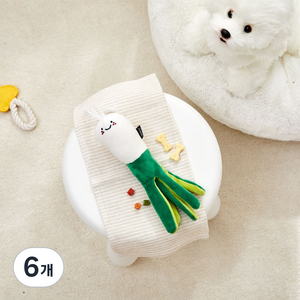 펫본 모던하우스 강아지 야채가게 장난감, 대파, 6개