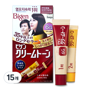 비겐 크림톤 염색제 40g, 6G자연갈색, 15개