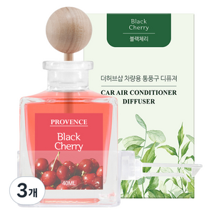더허브샵 차량용 에어컨 디퓨저 40ml, 블랙체리, 3개