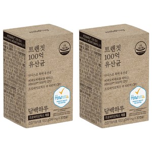 담백하루 트랜짓 100억 유산균 10.2g, 30정, 2개