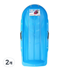 JS 아동용 SNOW SLED 등받이 눈썰매 손잡이형 블루, 2개