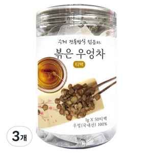 티쿠킹 수제 전통방식 볶은 우엉차 티백, 1g, 3개, 50개입