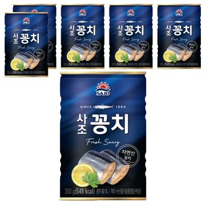 사조 꽁치 통조림, 300g, 6개