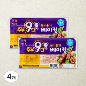 주부구단 목우촌 옹기종기 베이컨, 4개, 200g