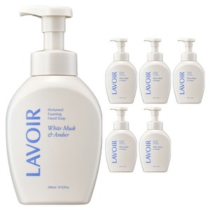 라브아 퍼퓸 포밍 핸드 워시 화이트머스크 앤 앰버, 500ml, 6개