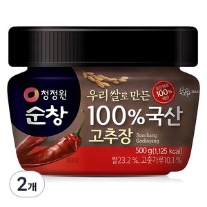 청정원순창 우리쌀 고추장, 500g, 2개